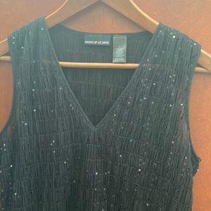 DKNY Jeans Sequin Top- L- Vintage